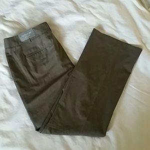 NWT Ann Taylor 14 Trouser Pants Brown Stripe